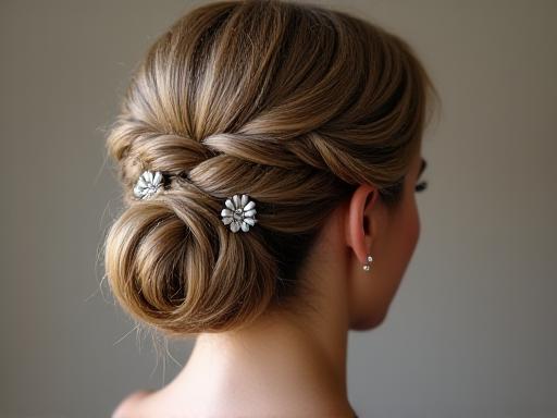 Elegant braided updo for weddings and special events