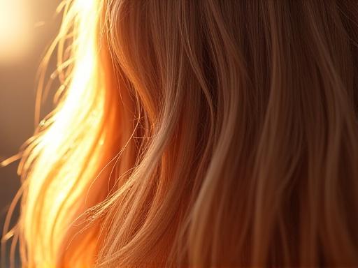 Glowing highlights adding natural dimension to hair